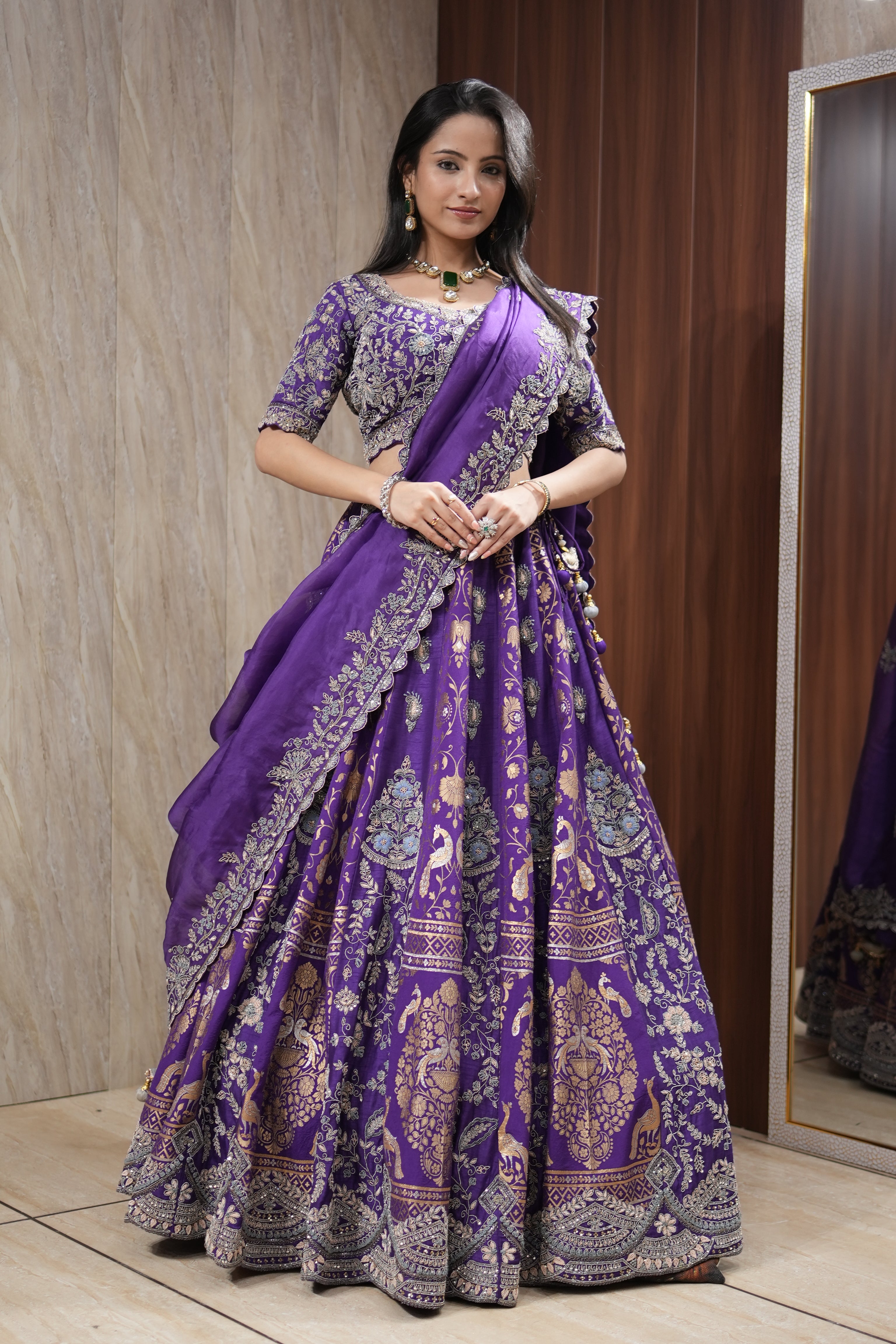 Royal Amethyst Heritage Lehenga Set
