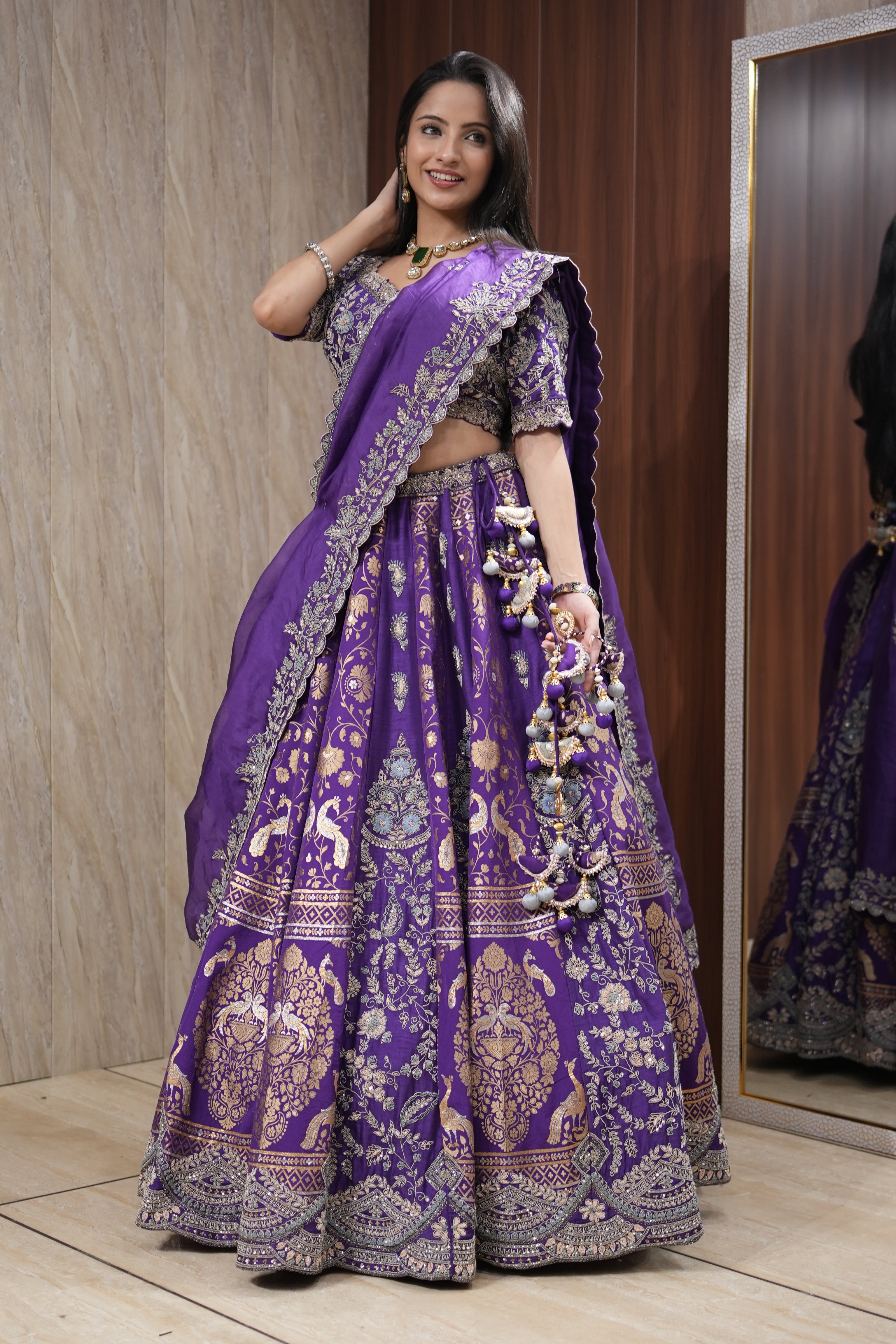 Royal Amethyst Heritage Lehenga Set