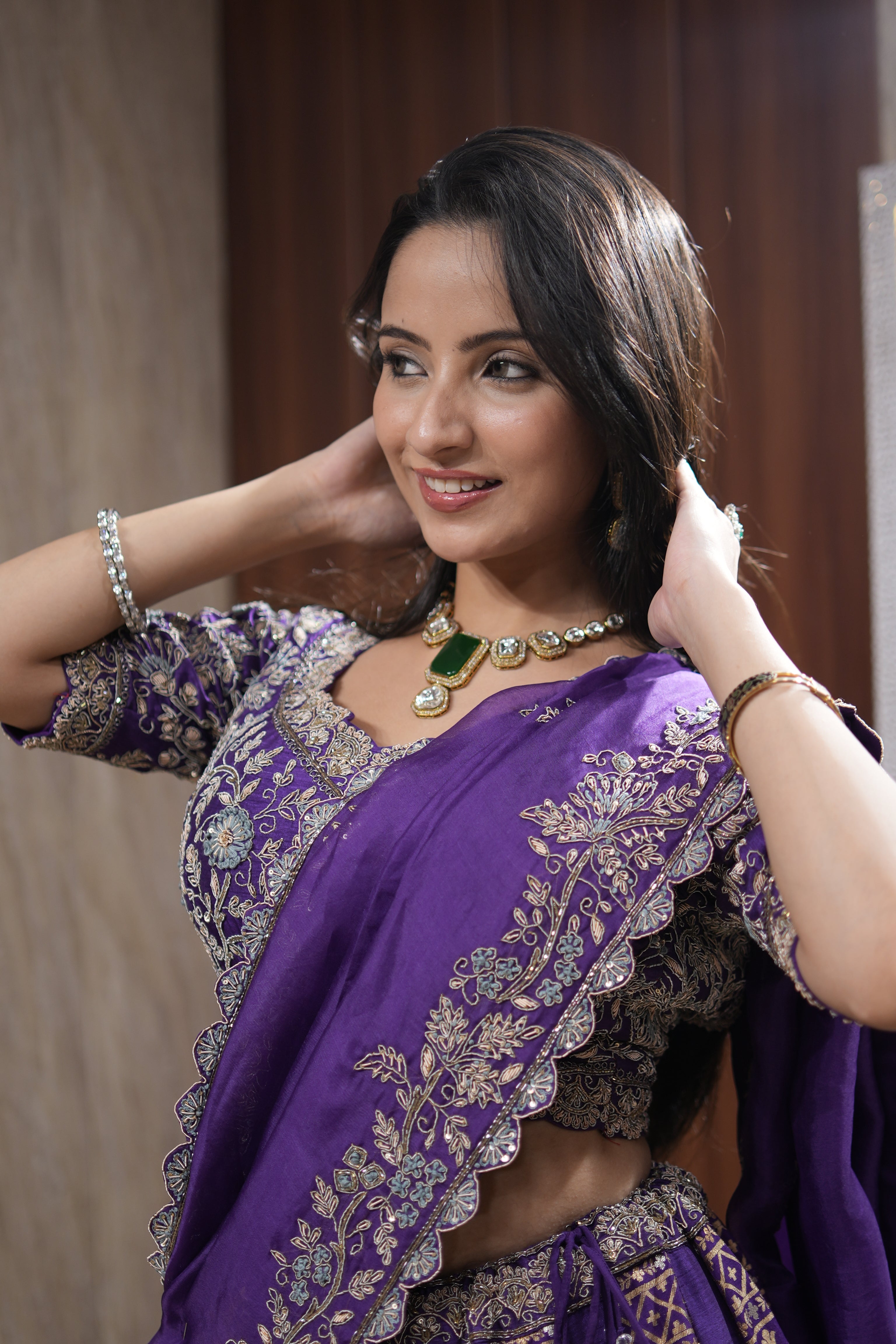 Royal Amethyst Heritage Lehenga Set