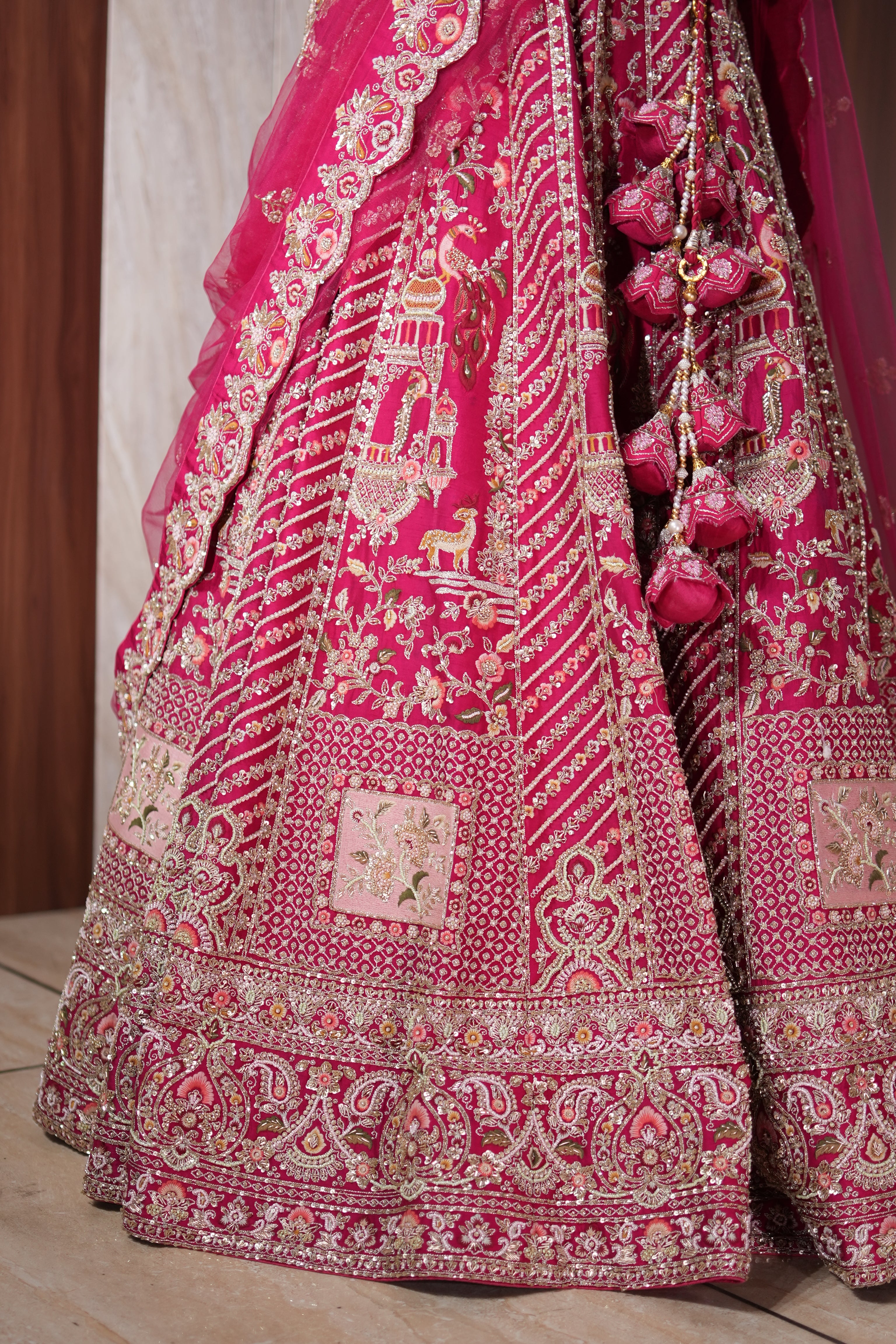 Rani Pink Heritage Banarasi Lehenga Set