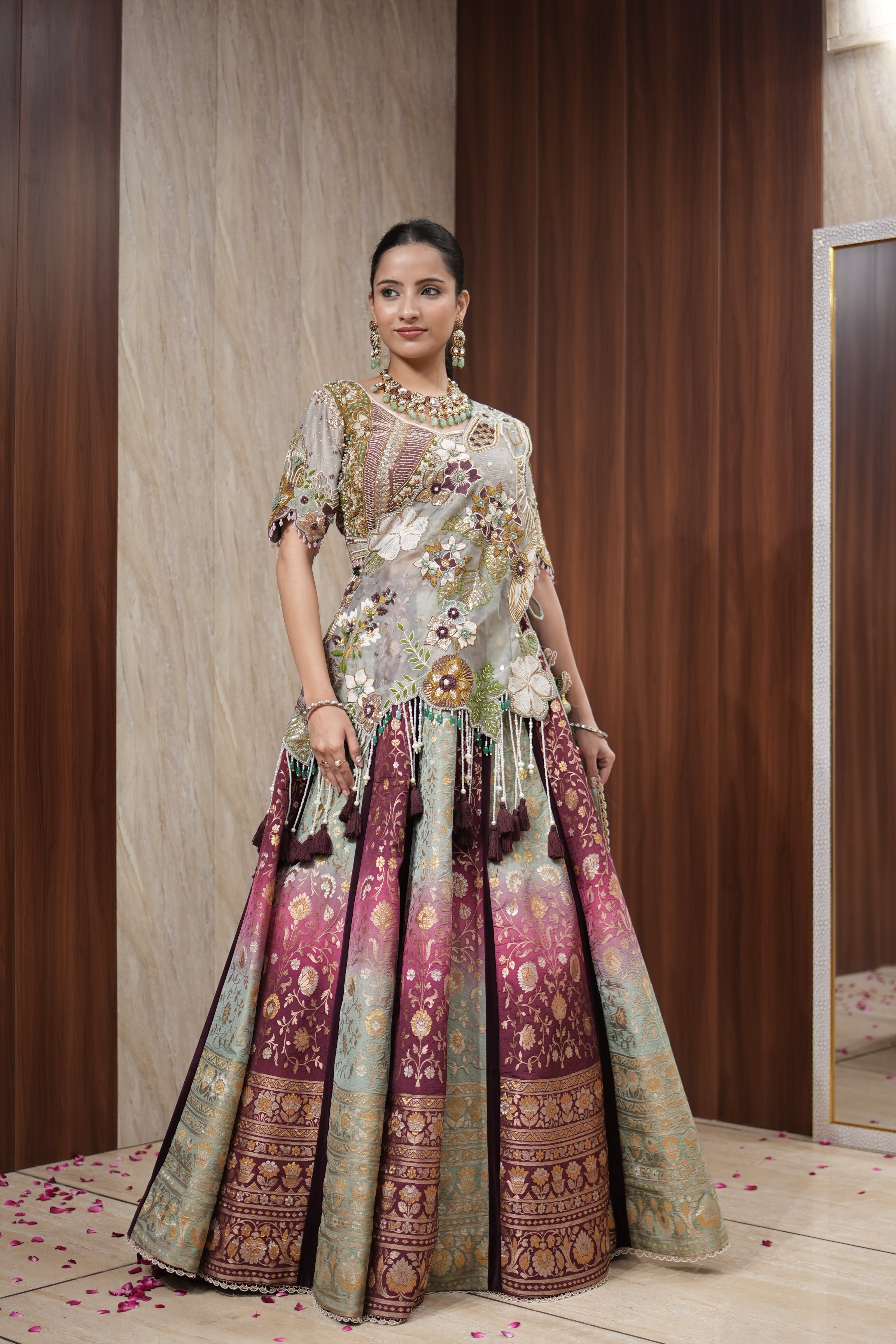 Gulnaar Banarasi Lehenga Set
