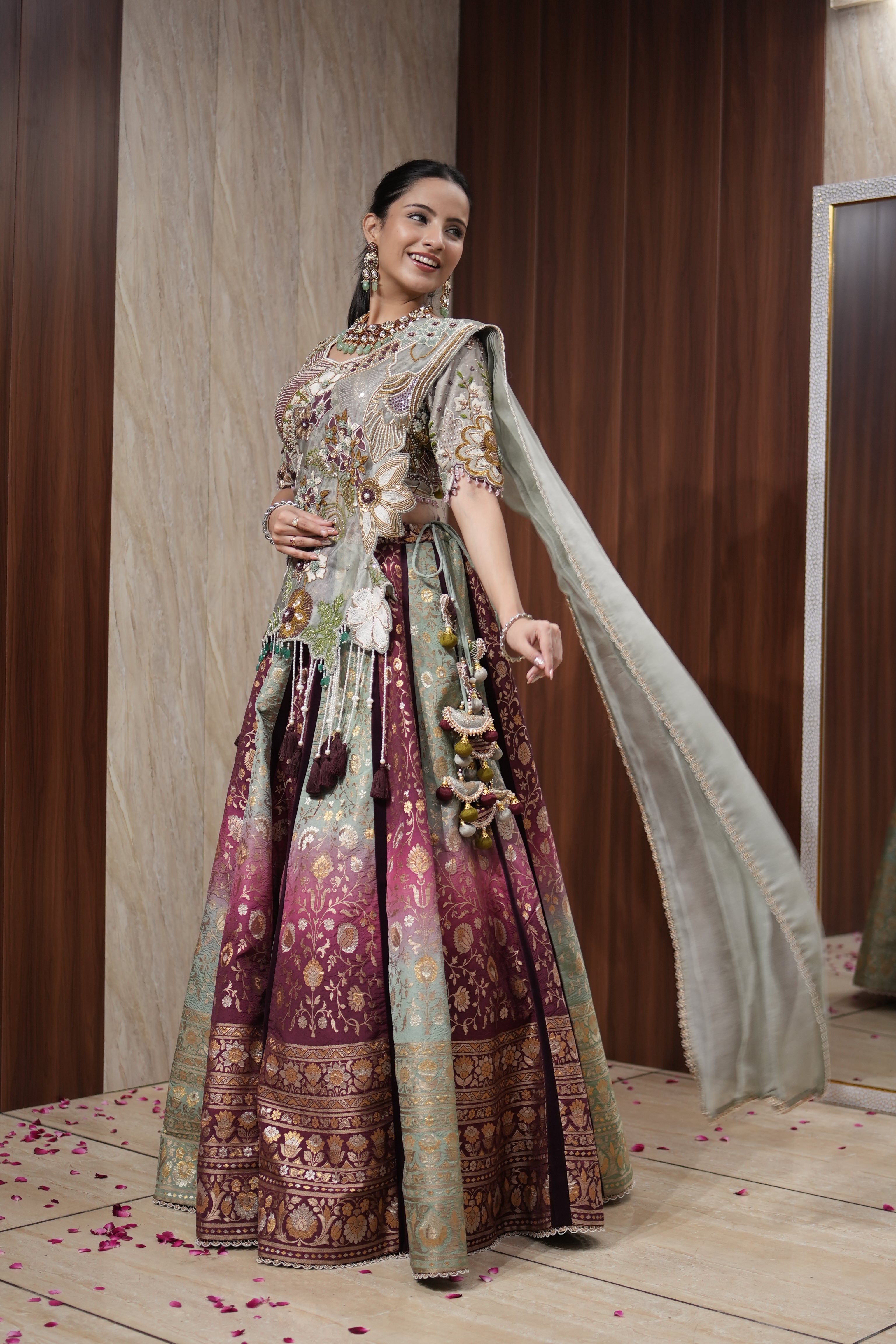 Gulnaar Banarasi Lehenga Set