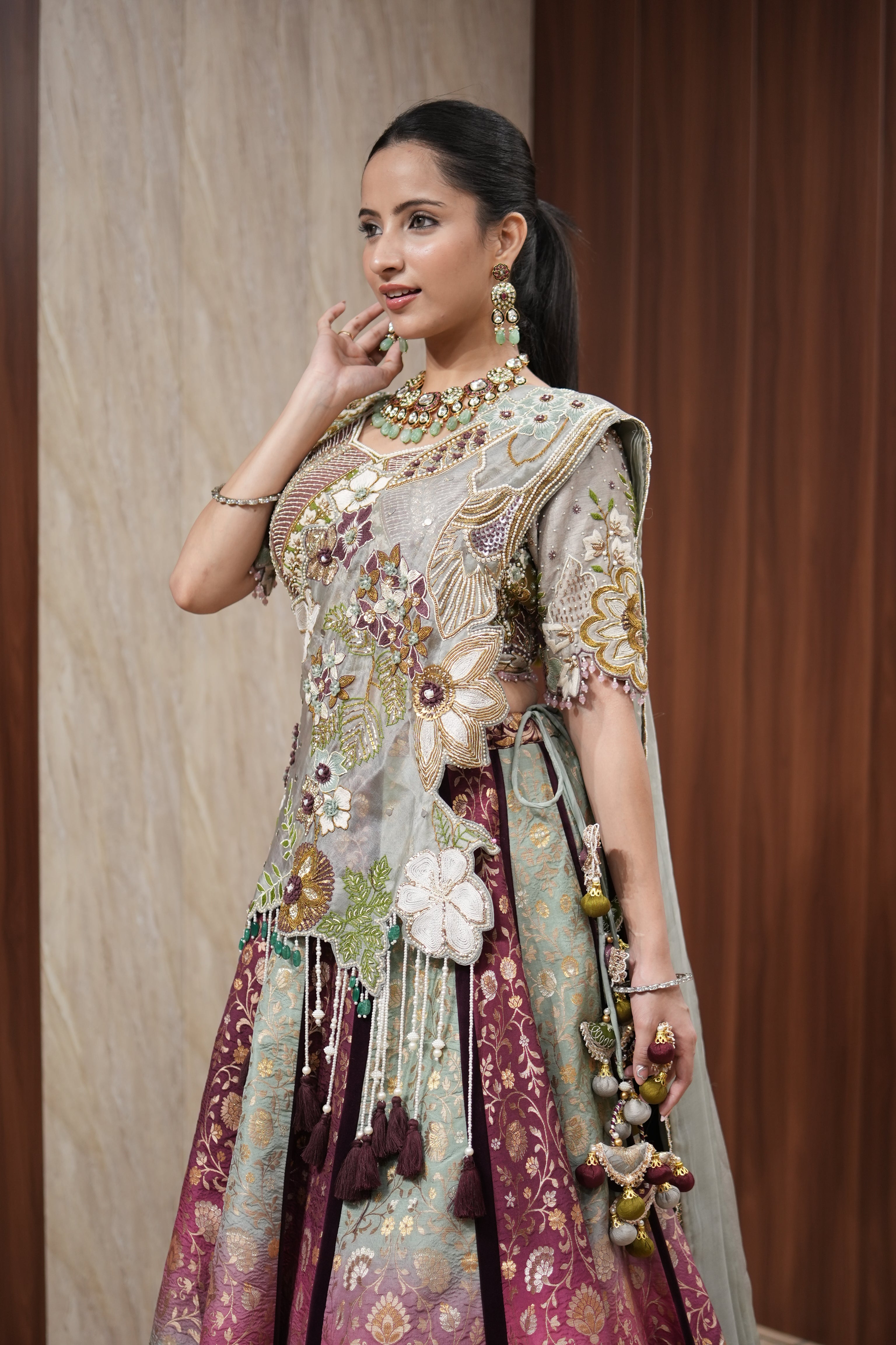 Gulnaar Banarasi Lehenga Set