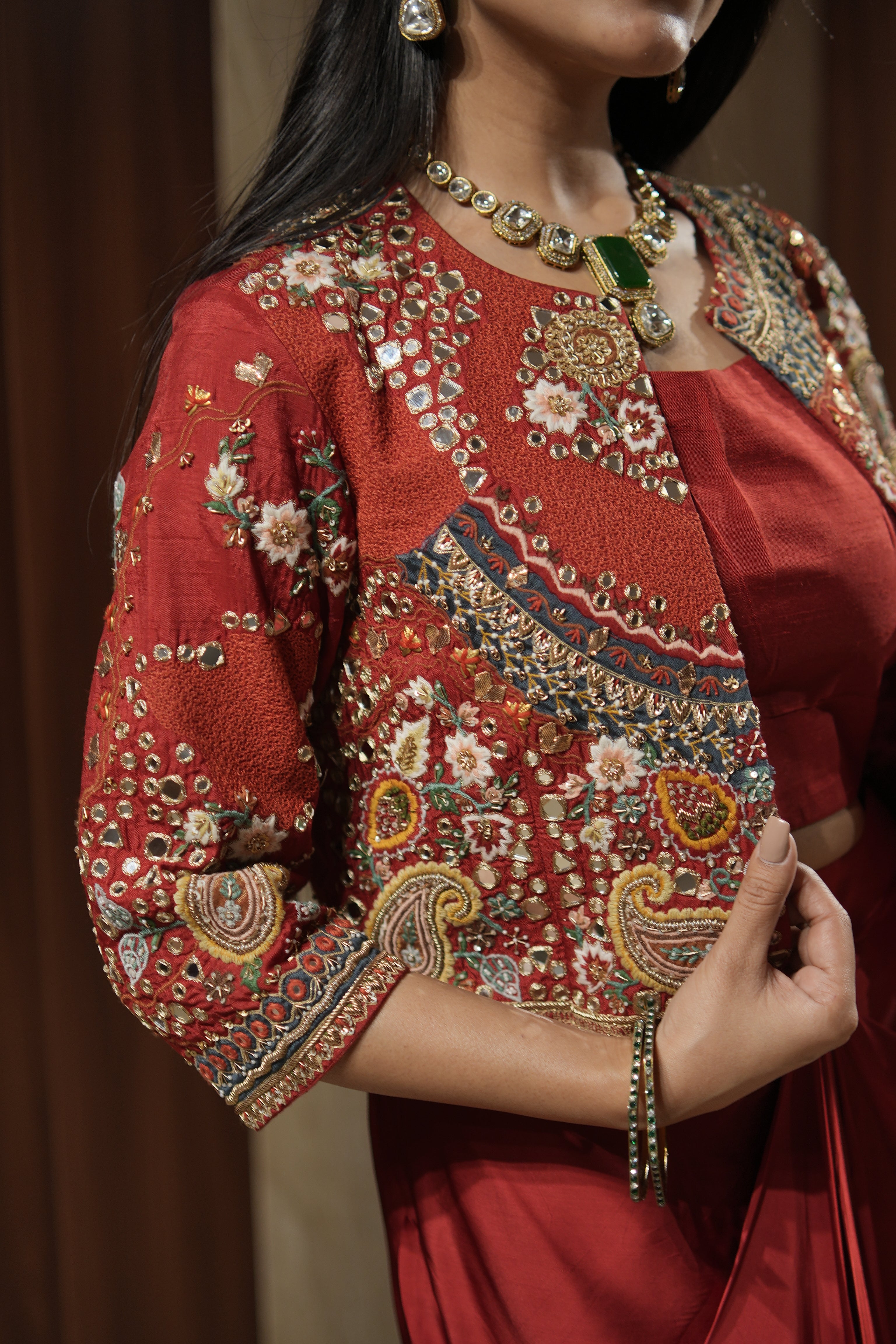 Crimson Heritage Indo-Western Set