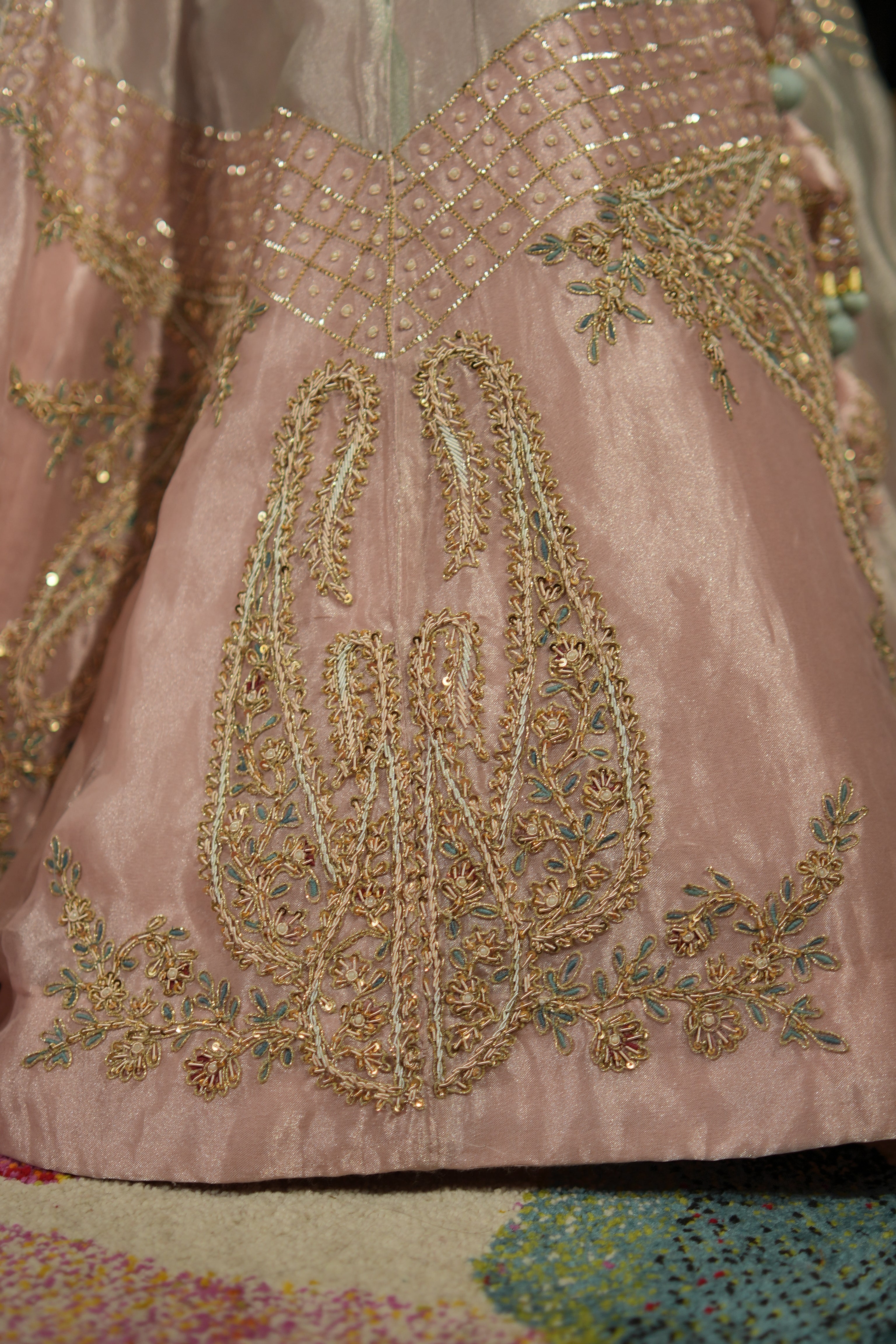 Gulnaar Blush Heritage Lehenga Set
