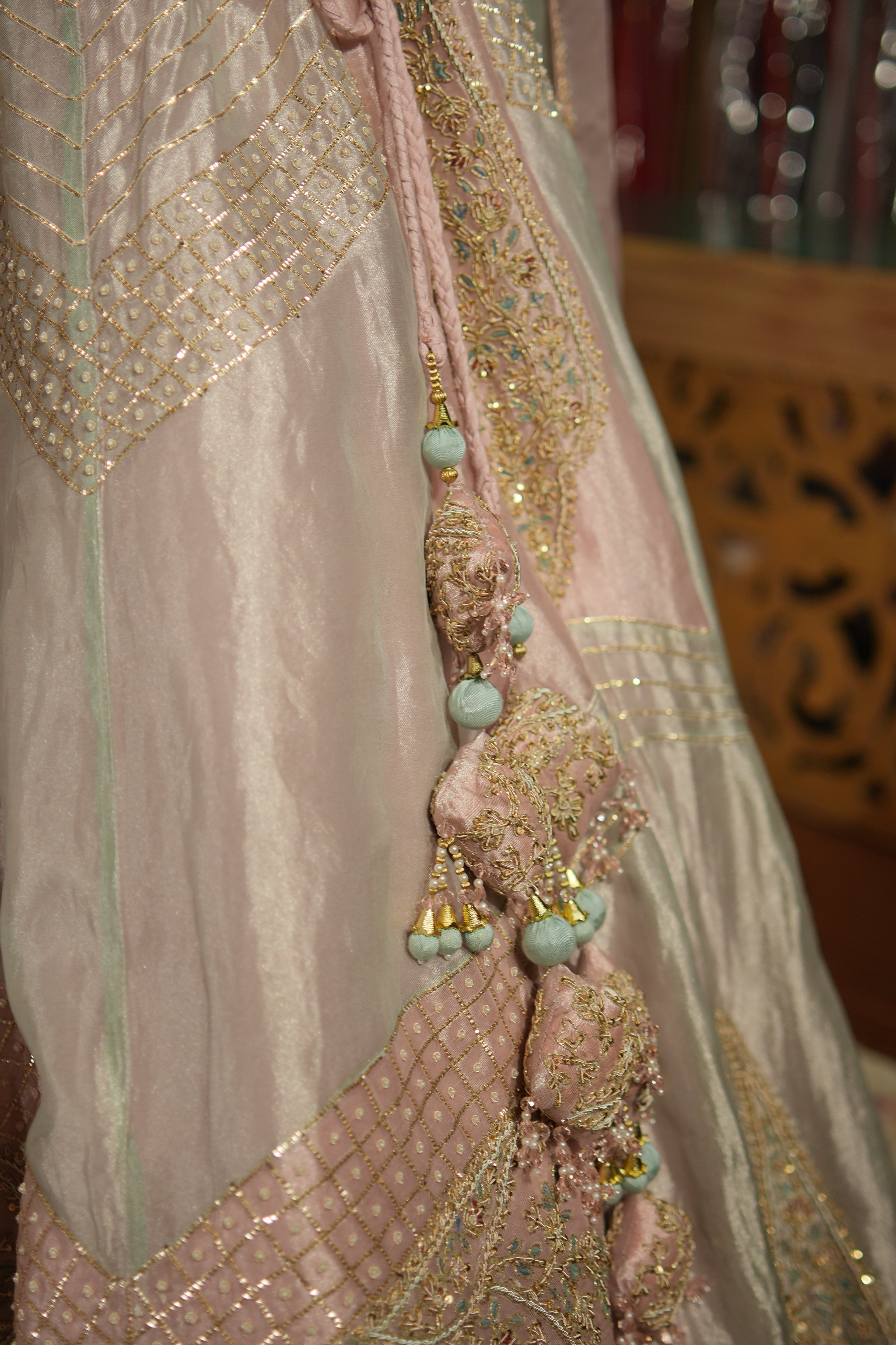 Gulnaar Blush Heritage Lehenga Set