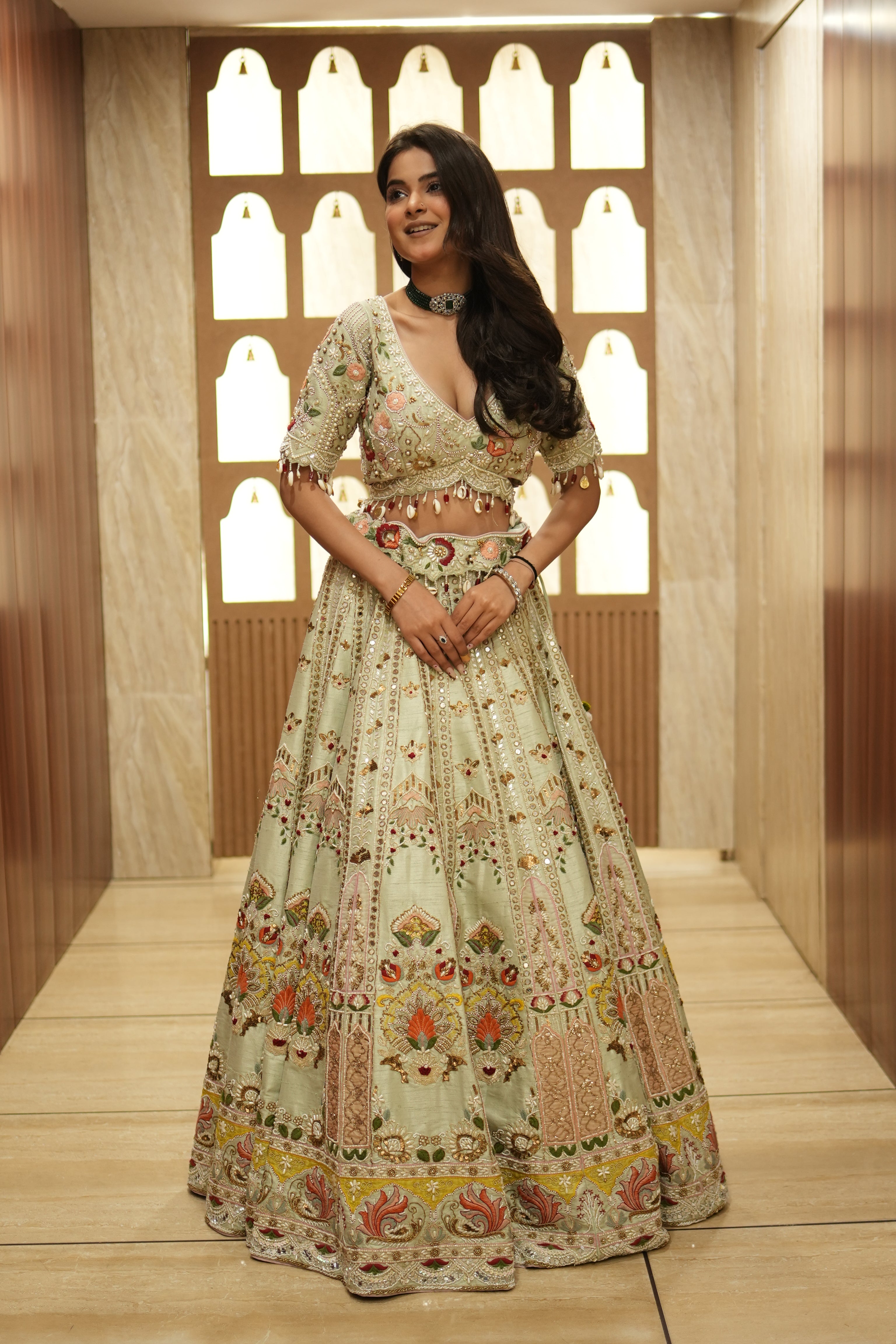 Sadaf Aqua Blue Lehenga Set
