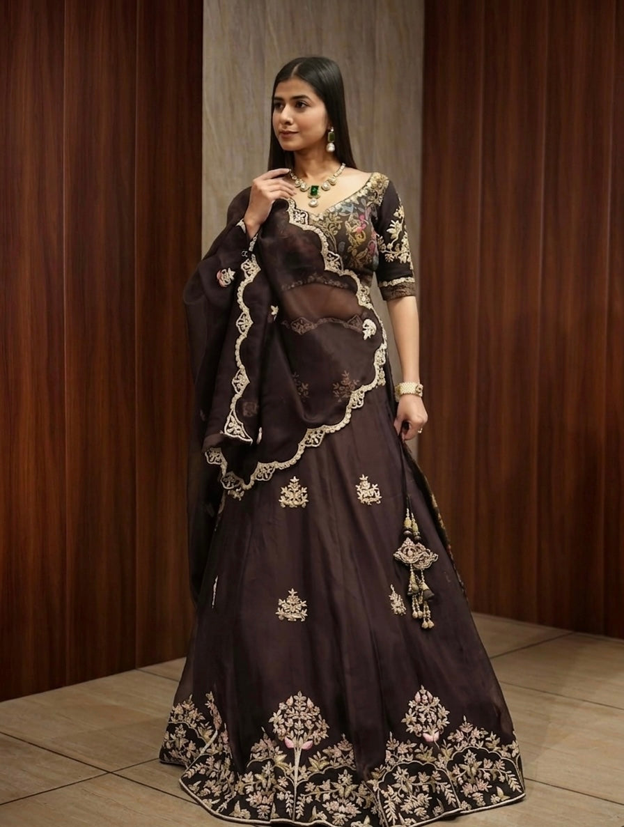 Midnight Heritage Lehenga Set