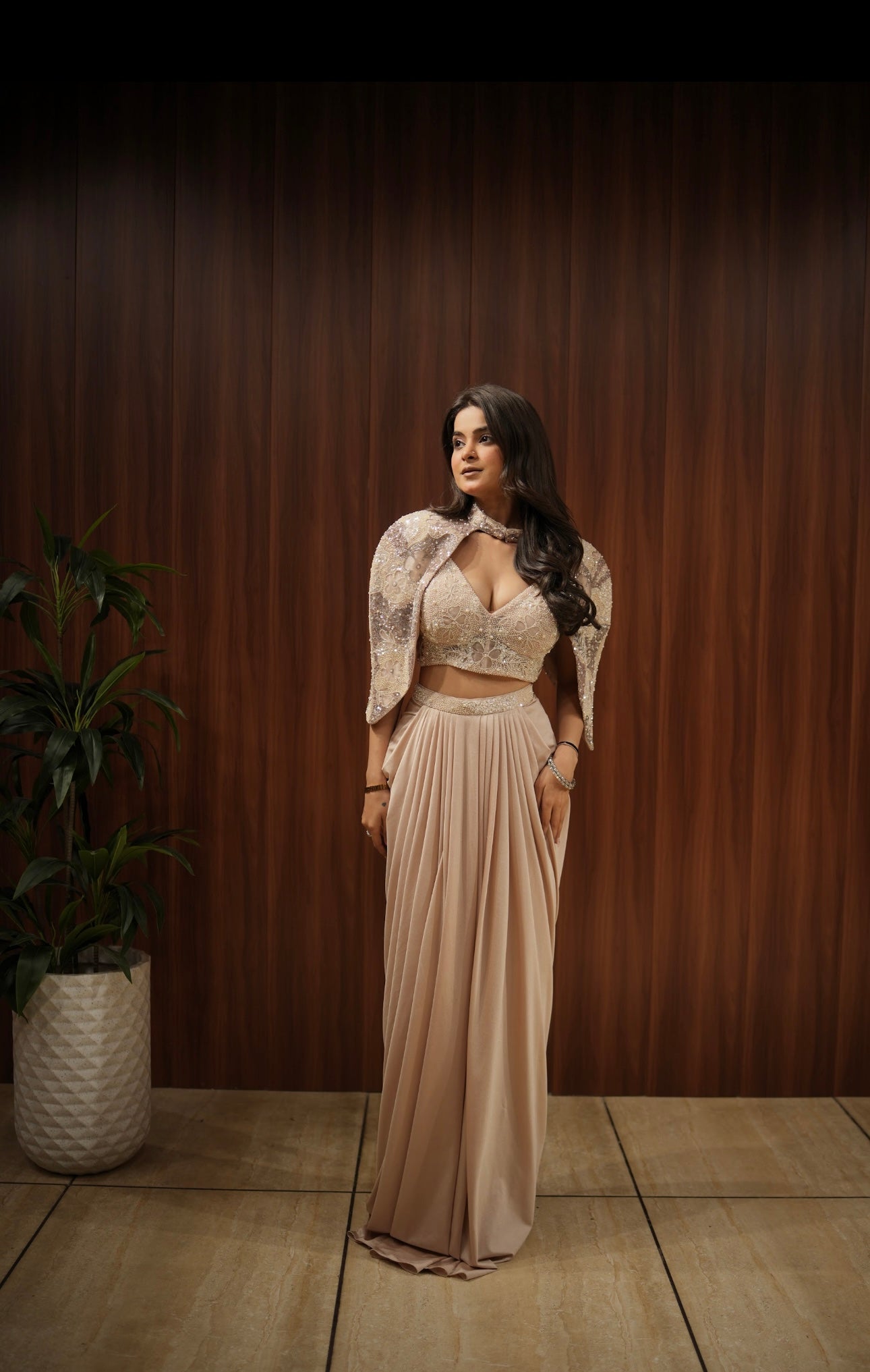 Blush Celeste Indo Draped Set