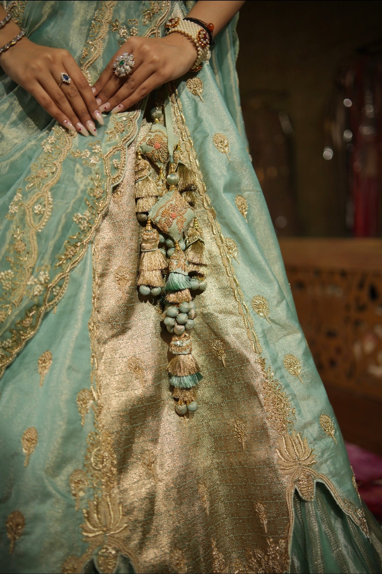 Noor-e-Firdaus Draped Lehenga Set