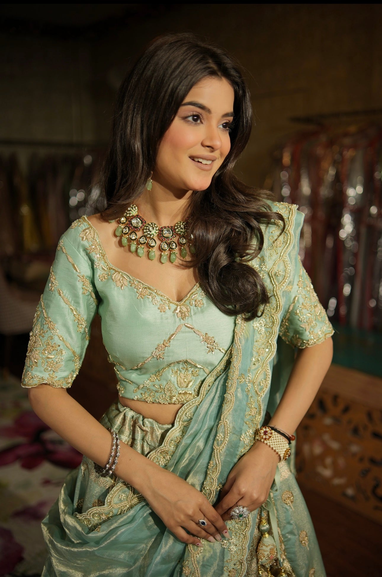 Noor-e-Firdaus Draped Lehenga Set