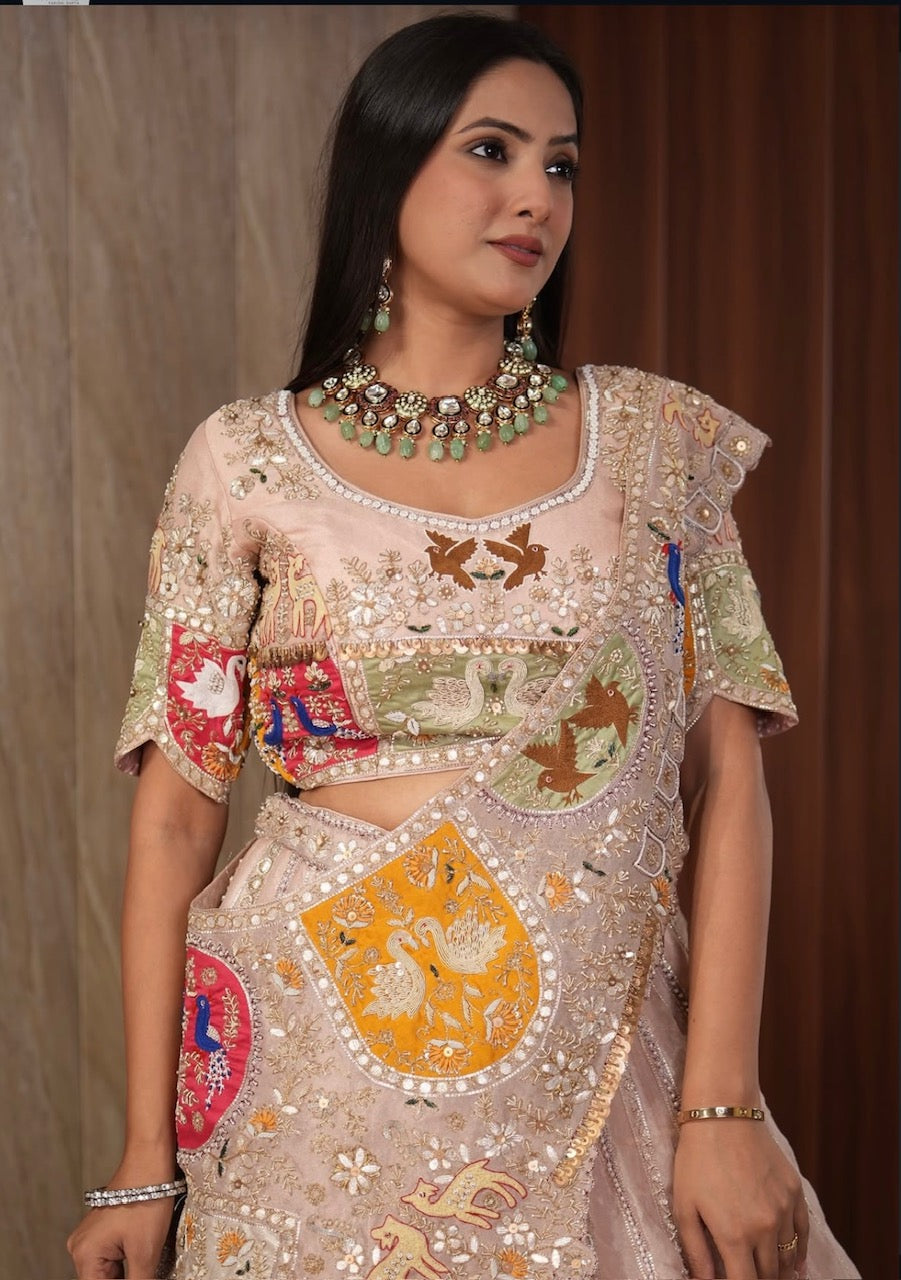 Gulnaar Pichwai Hand-Embroidered Lehenga Set
