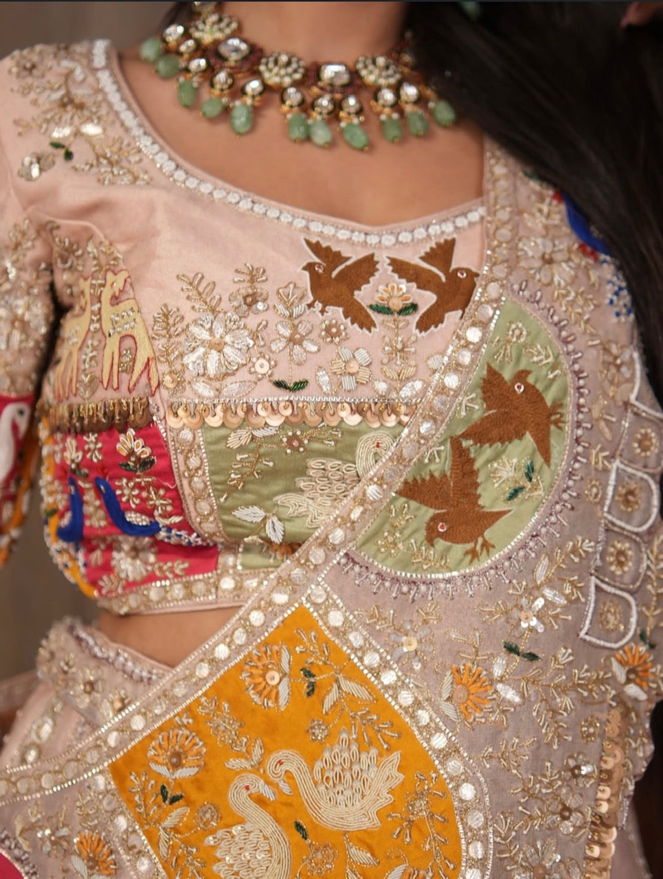 Gulnaar Pichwai Hand-Embroidered Lehenga Set