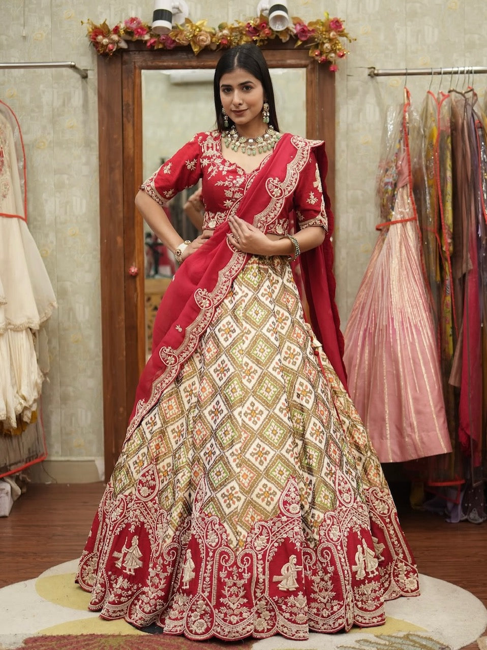 Royal Rang Mahal Handcrafted Patola Lehenga Set