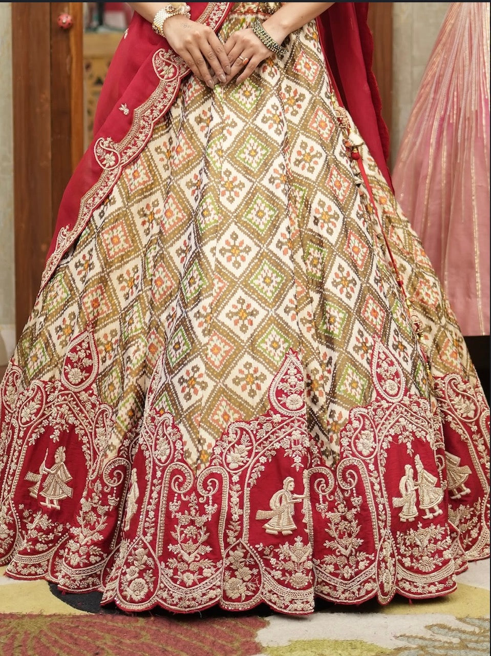 Royal Rang Mahal Handcrafted Patola Lehenga Set